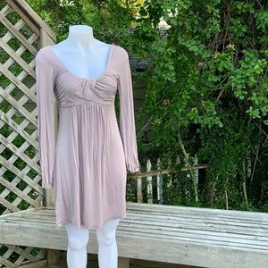 Long sleeve grey casual dress